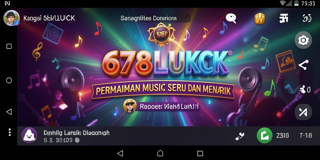Tampilan gameplay 678LUCK menampilkan keseruan bermain musik.