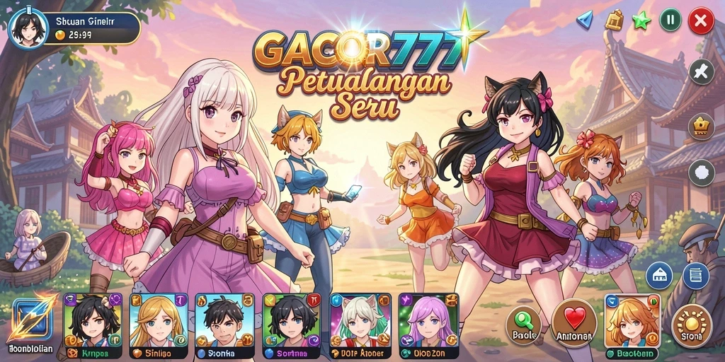 Menampilkan gameplay seru dengan karakter Anime yang beragam.