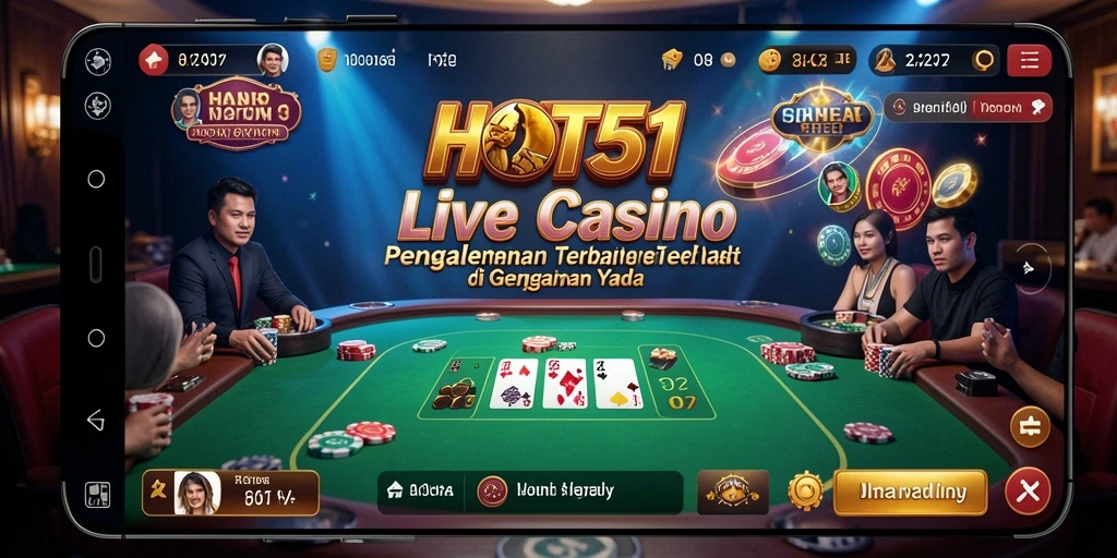 Gameplay Live Casino yang mendebarkan dengan dealer langsung di HOT51.
