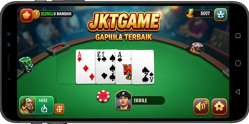 Screenshot menampilkan gameplay seru Gaple di JKTGAME.