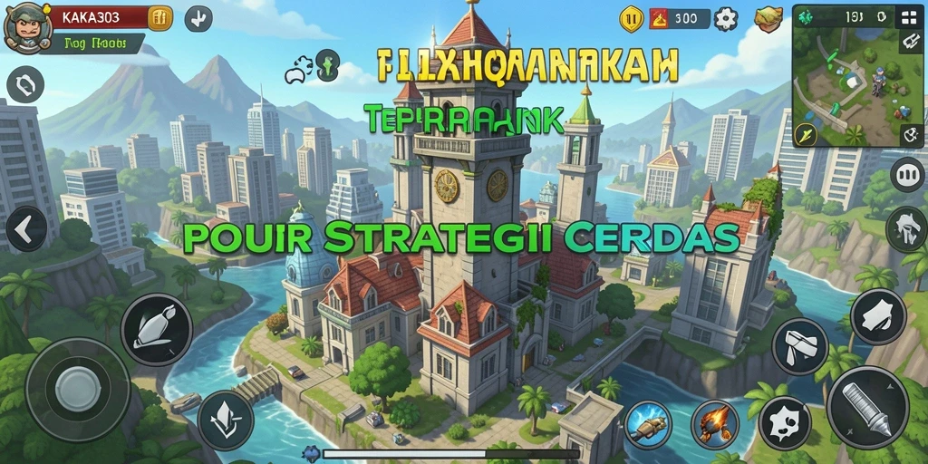Tampilan gameplay KAKA303 menampilkan menara yang siap melindungi wilayah dari serangan musuh.