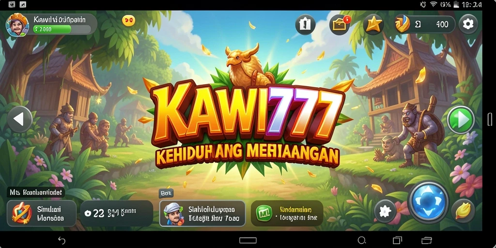 Tampilan gameplay KAWI777 menampilkan simulasi kehidupan yang interaktif dan menarik.