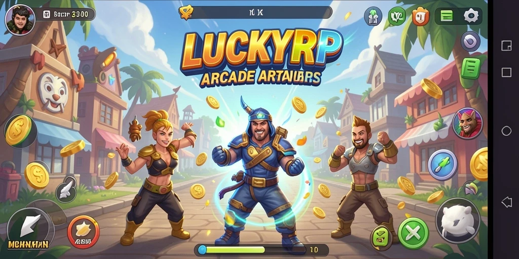 Screenshot gameplay LUCKYRP dengan tantangan seru dan grafis menarik.