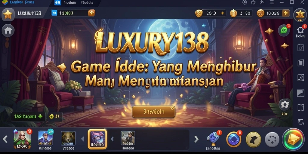 Screenshot menunjukkan gameplay seru dari LUXURY138 dengan elemen Idle.
