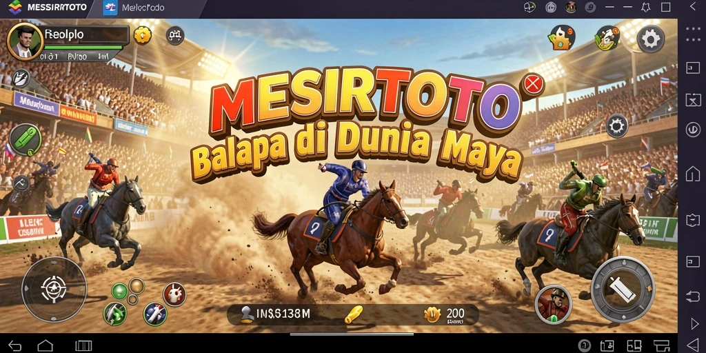 Gameplay seru MESIRTOTO dengan balapan yang mendebarkan.