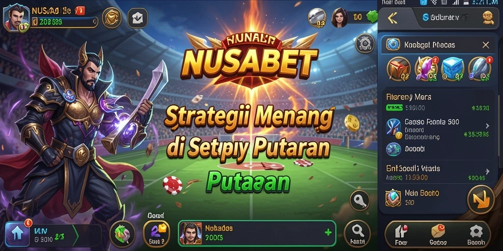 Tampilan gameplay NUSABET yang menegangkan dan strategis.