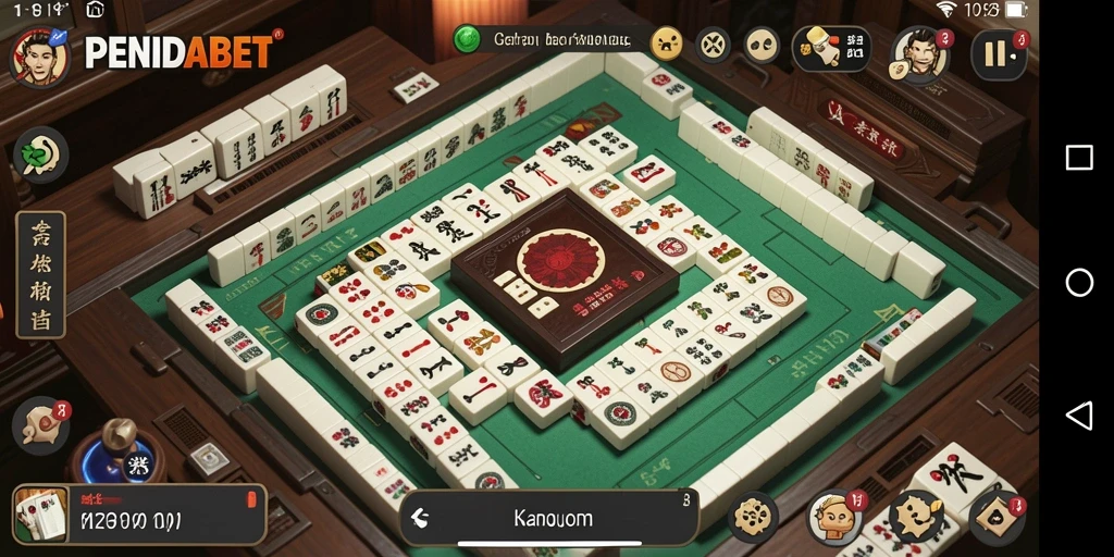 Tampilan antarmuka PENIDABET yang menarik dan menyenangkan saat bermain Mahjong.