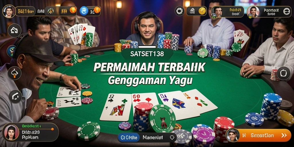 Tampilan menarik dari permainan poker di SATSET138.