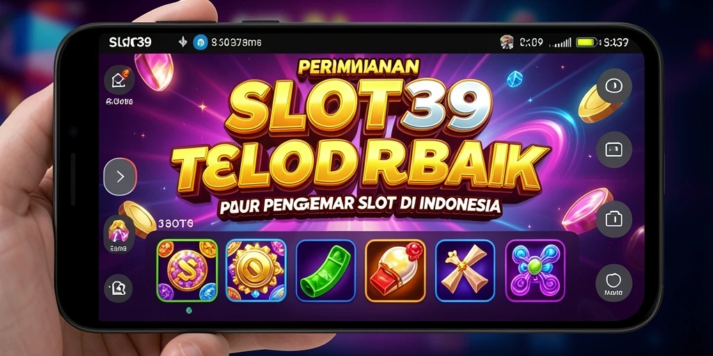 Gameplay SLOT39 yang menarik dan menghibur, penuh dengan warna dan simbol slot.