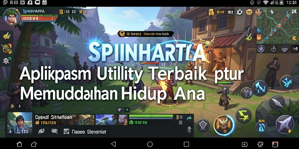 Tampilan antarmuka utama SPINHARTA dengan fitur-fitur Utility yang menarik.