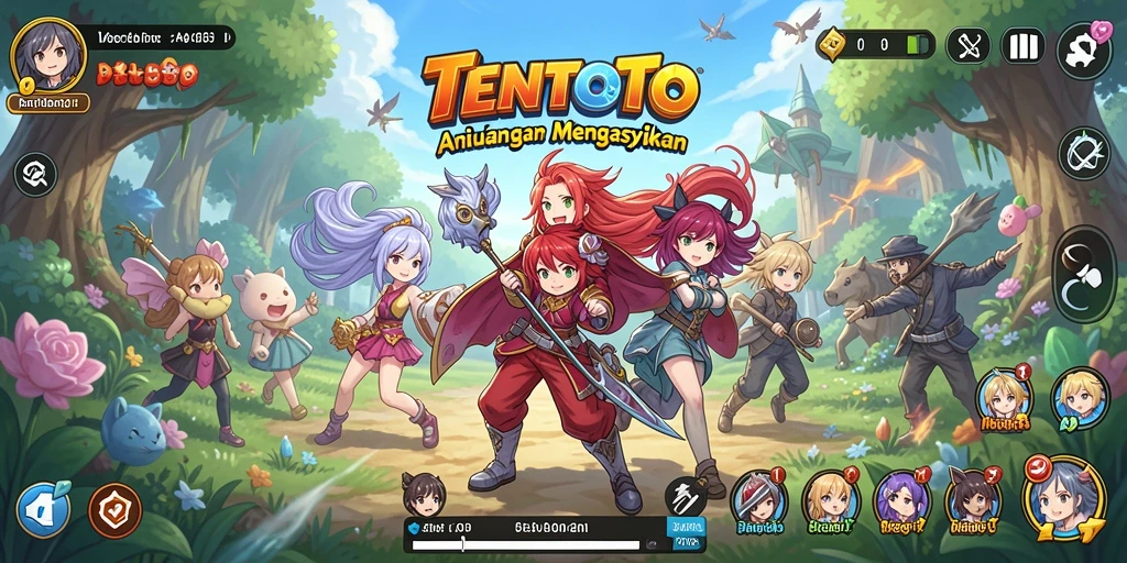 Gameplay seru dan karakter penuh warna dalam TENTOTO.