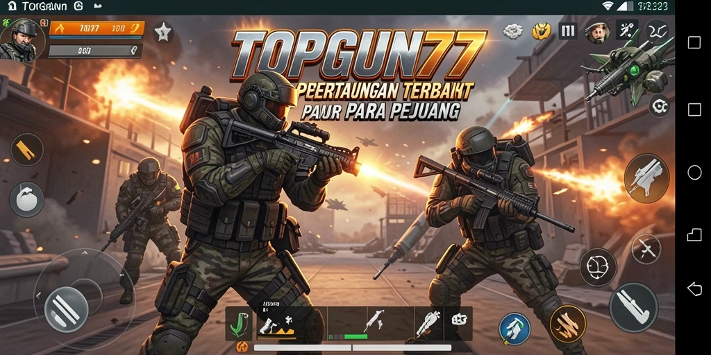 Tampilan seru dari pertarungan di TOPGUN77 dengan aksi mendebarkan.