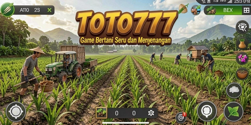 Tampilan gameplay seru dari TOTO777 dengan berbagai aktivitas pertanian.